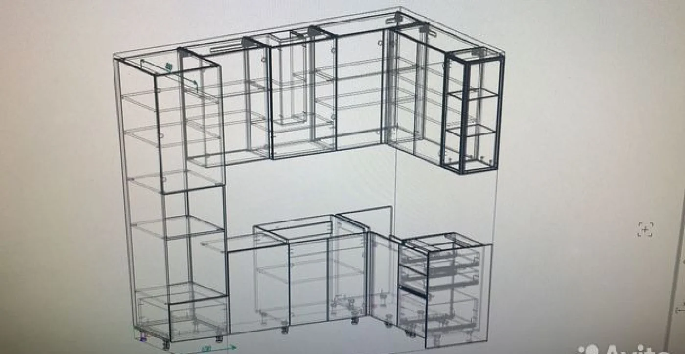 Кухня на заказ с 3D макетом, изготовление за 7-15 дней